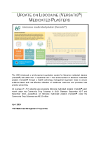Lidocaine (Versatis®) Data Snapshot (April 2024) front page preview
              