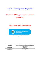 Lidocaine 5% Medicated Plaster (Versatis®) front page preview
              