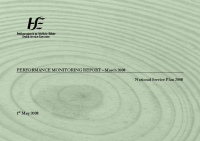 March 2008 Performance Monitoring Report front page preview
              