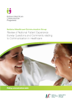 NHCG - Review of National Patient Experience Survey front page preview
              