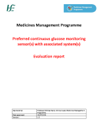 Preferred continuous glucose monitoring sensor(s) with associated system(s) evaluation report front page preview
              