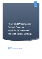 HSCP and Pharmacy in Critical Care A workforce Survey of the Irish Public System 2024 front page preview
              