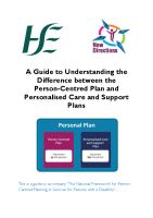 A Guide to Understanding the Difference between Person-Centred Plan and Personalised Care and Support Plans front page preview
              