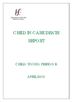 Young Person B - Child in Care Death Report image link
