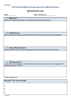 NCPED- Reflective Log for Clinical Supervision image link