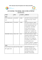 NCPED- Upcoming Training and Development Schedule image link