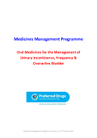 Oral Medicines for the Management of Urinary Incontinence, Frequency & Overactive Bladder image link