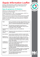 Sepsis Patient Information Leaflet  image link