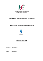 Stroke: Model of Care July 2012 image link