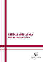 HSE Dublin Mid Leinster Regional Service Plan 2013 image link