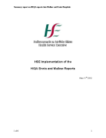Report on the Implementation of HIQA reports into Ennis and Mallow Hospitals image link