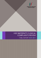 HSE Maternity Clinical Complaints Review - May 2017 image link
