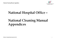 HSE National Cleaning Standards Manual Appendices image link