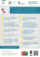 10 things to know about Perinatal Mental Health: Poster image link