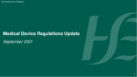 Medical Device Regulations Update HSE Presentation image link