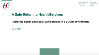 Safe Return to Health Services Plan image link