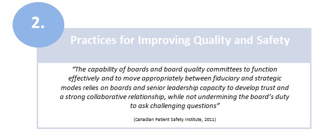 A Board's Role In Improving Quality And Safety - Practices - HSE.ie