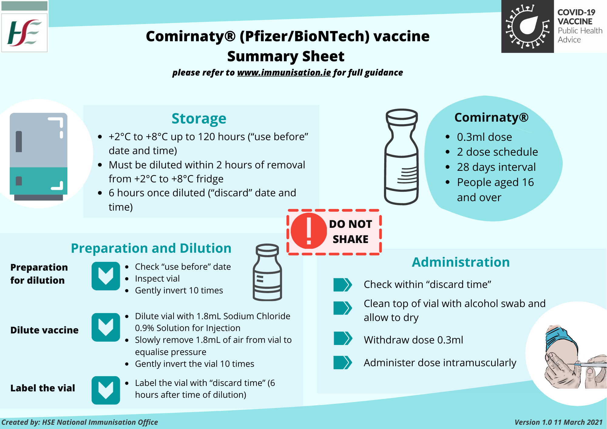 Comirnaty ® (Pfizer BioNTech) COVID-19 mRNA Vaccine - HSE.ie.